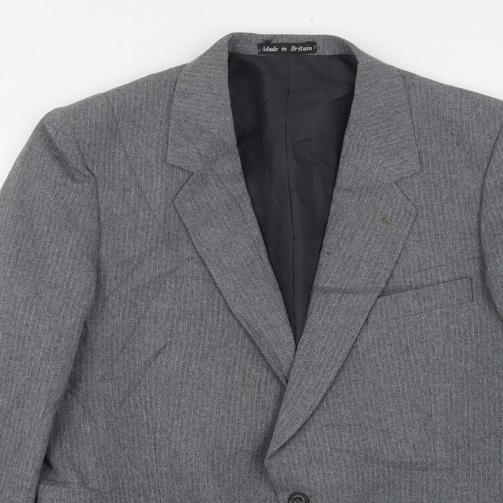 Mens UK Size 42 Greenwoods Regular Grey Suit Jacket