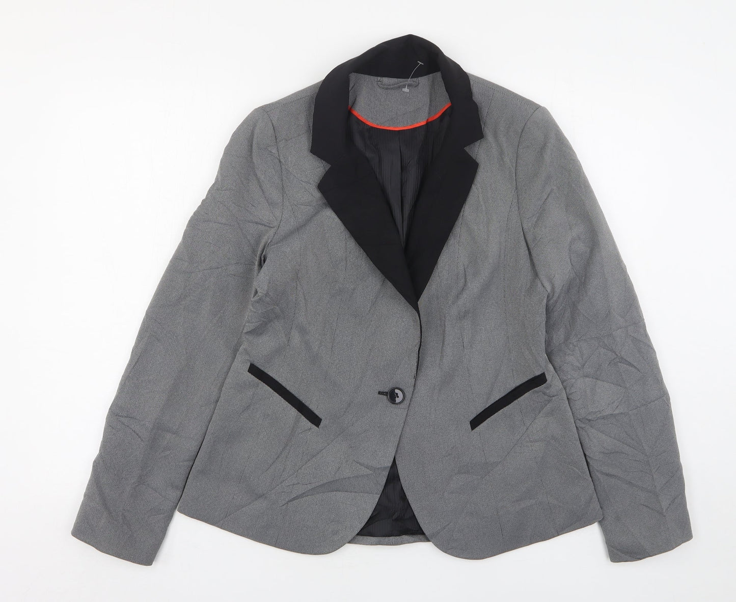 F&F Womens Grey  Polyester Jacket Blazer Size 12