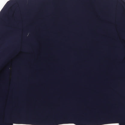 St Michael Womens Blue  Polyester Jacket Suit Jacket Size 10