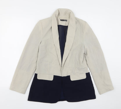 Atmosphere Womens Beige  Polyester Jacket Blazer Size 10