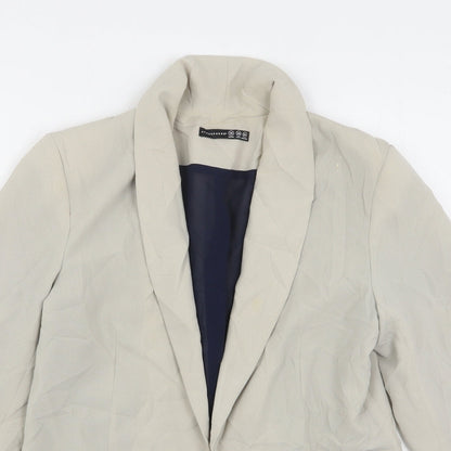 Atmosphere Womens Beige  Polyester Jacket Blazer Size 10