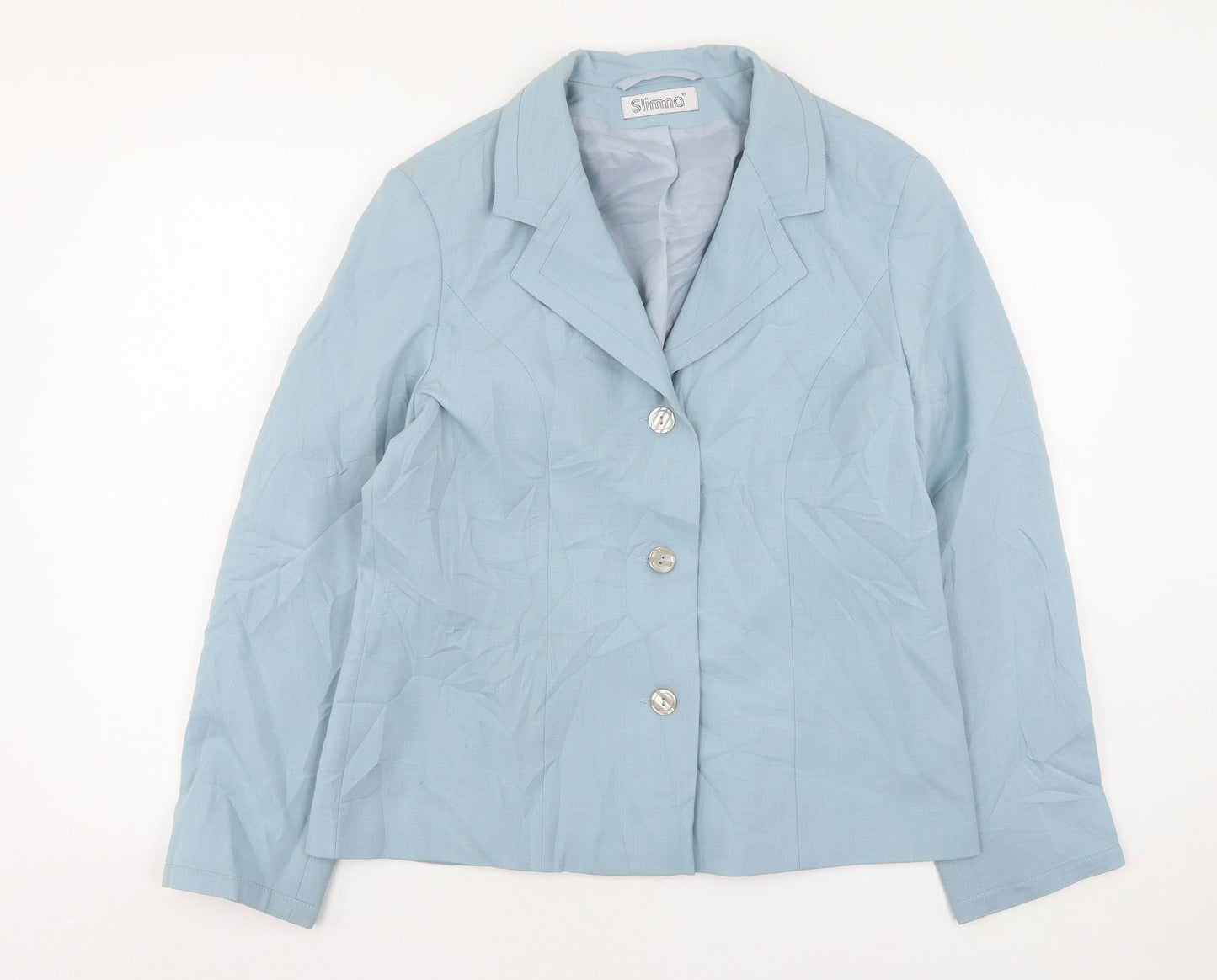 Womens UK Size 12 Slimma Regular Blue Suit Jacket