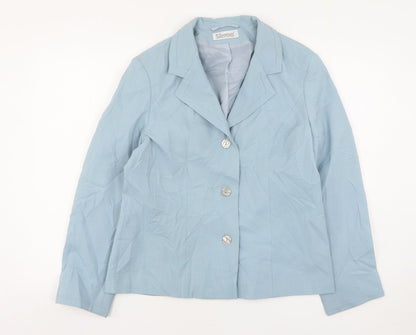 Womens UK Size 12 Slimma Regular Blue Suit Jacket