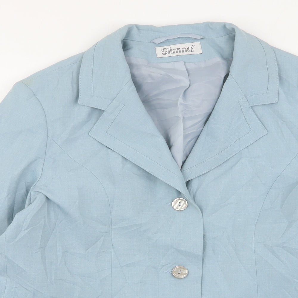 Womens UK Size 12 Slimma Regular Blue Suit Jacket