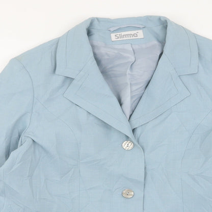 Womens UK Size 12 Slimma Regular Blue Suit Jacket