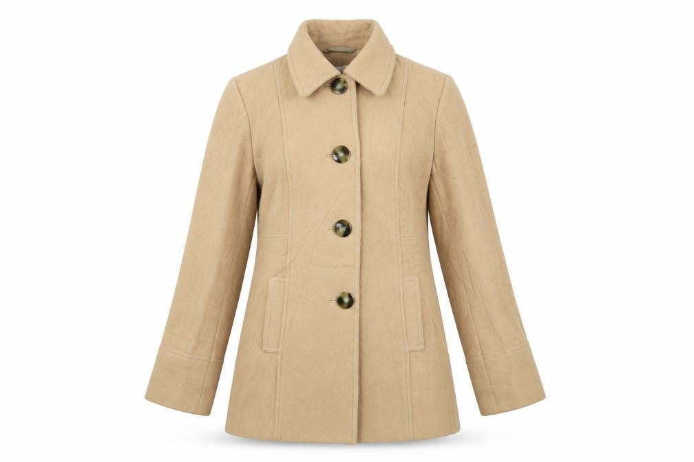 Womens UK Size 10 Marks and Spencer Beige Overcoat