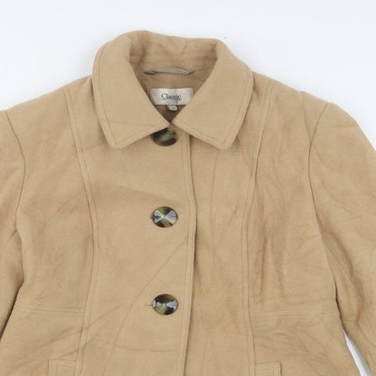 Womens UK Size 10 Marks and Spencer Beige Overcoat
