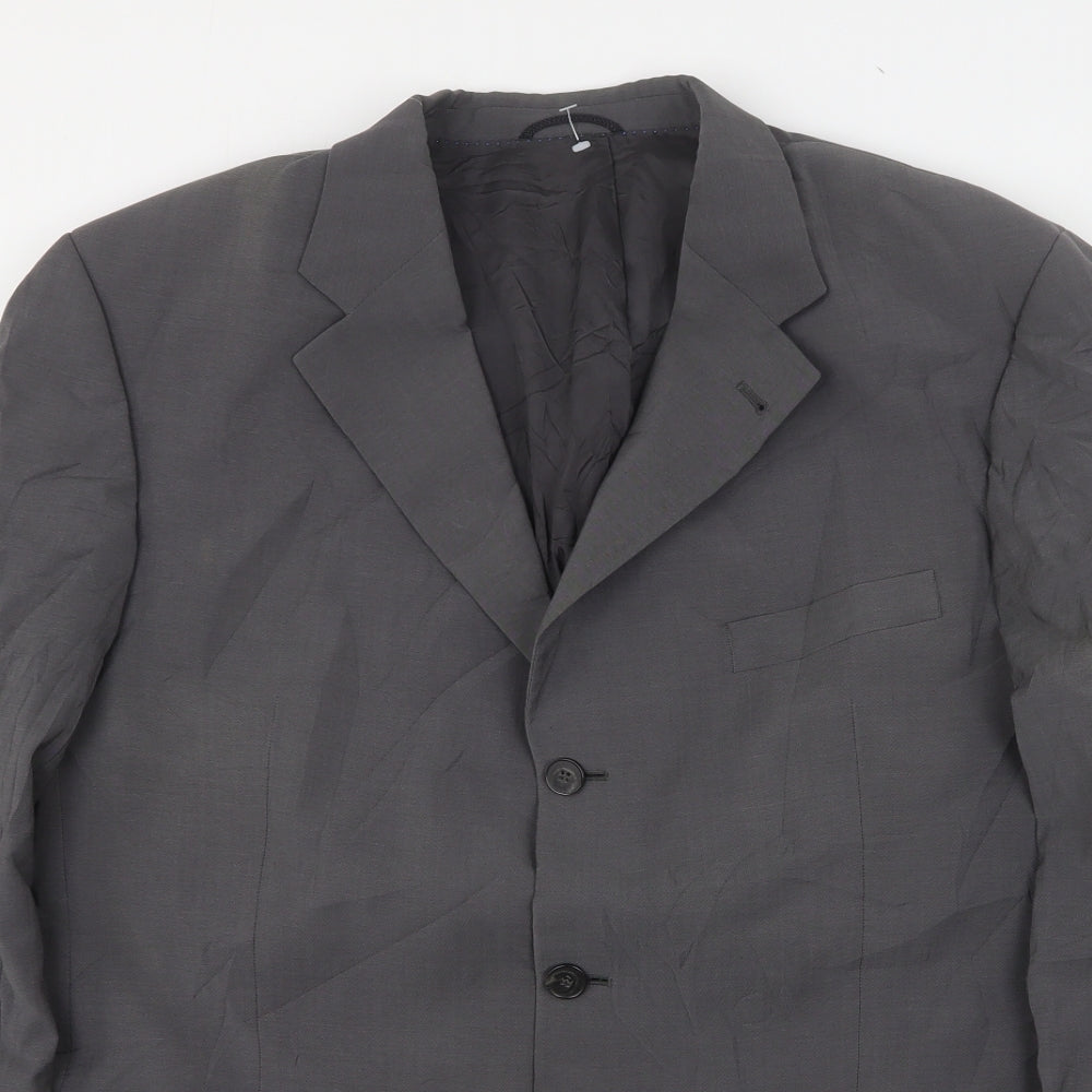 Mens UK Size 46 BARUTTI Regular Grey Suit Jacket