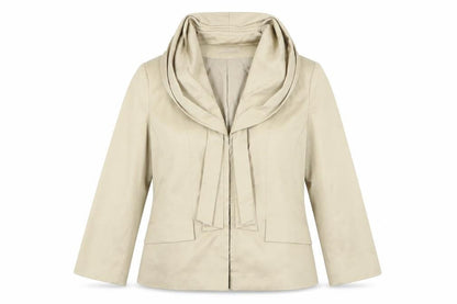 HEINE Womens Gold  Polyester Jacket Suit Jacket Size 14