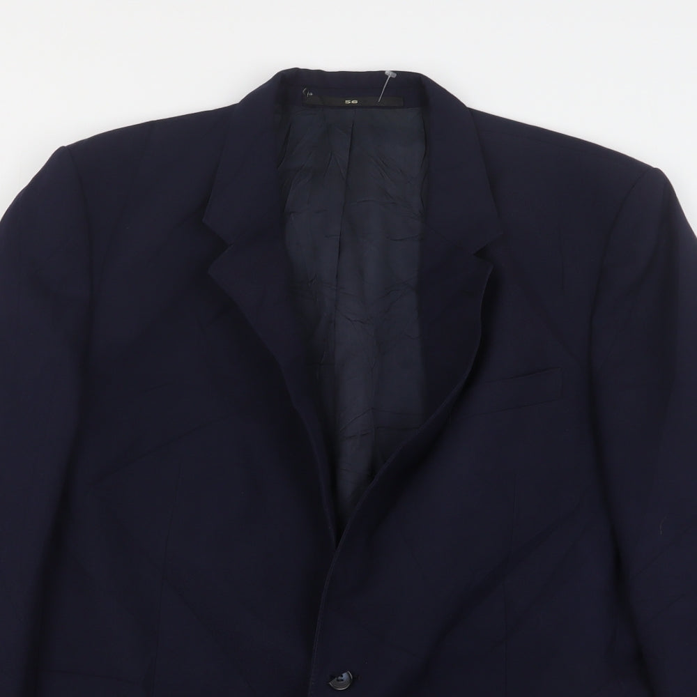 Mens UK Size 46 Canda Regular Blue Suit Jacket