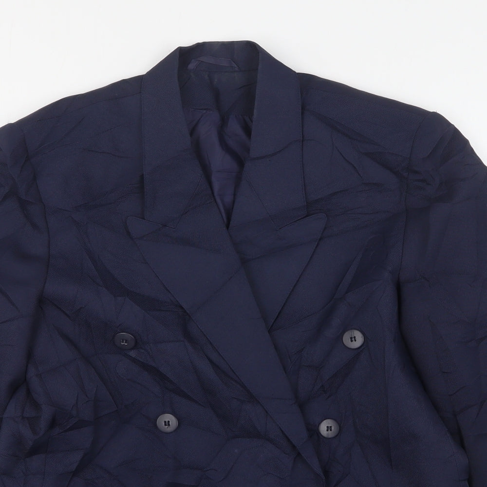 Imagination Womens Blue  Polyester Jacket Suit Jacket Size 12