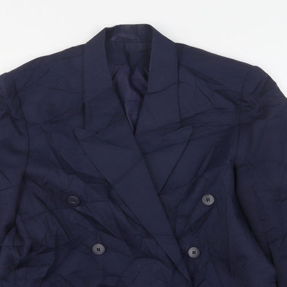 Imagination Womens Blue  Polyester Jacket Suit Jacket Size 12