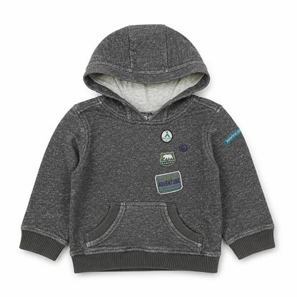 Mini Club Boys Grey  Cotton Pullover Hoodie Size 2-3 Years  Pullover - Adventure