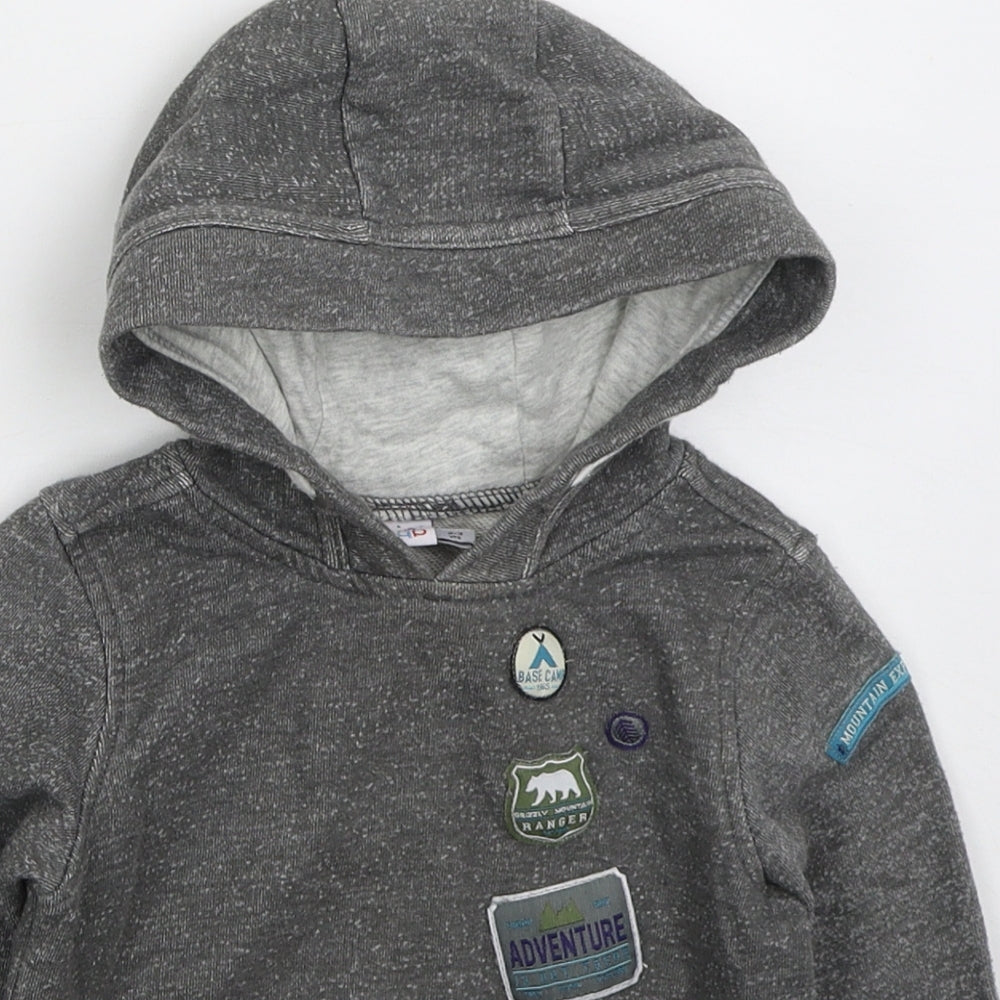 Mini Club Boys Grey  Cotton Pullover Hoodie Size 2-3 Years  Pullover - Adventure