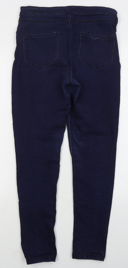 Denim Co Womens Blue  Cotton Skinny Jeans Size 12 L27 in Regular Button