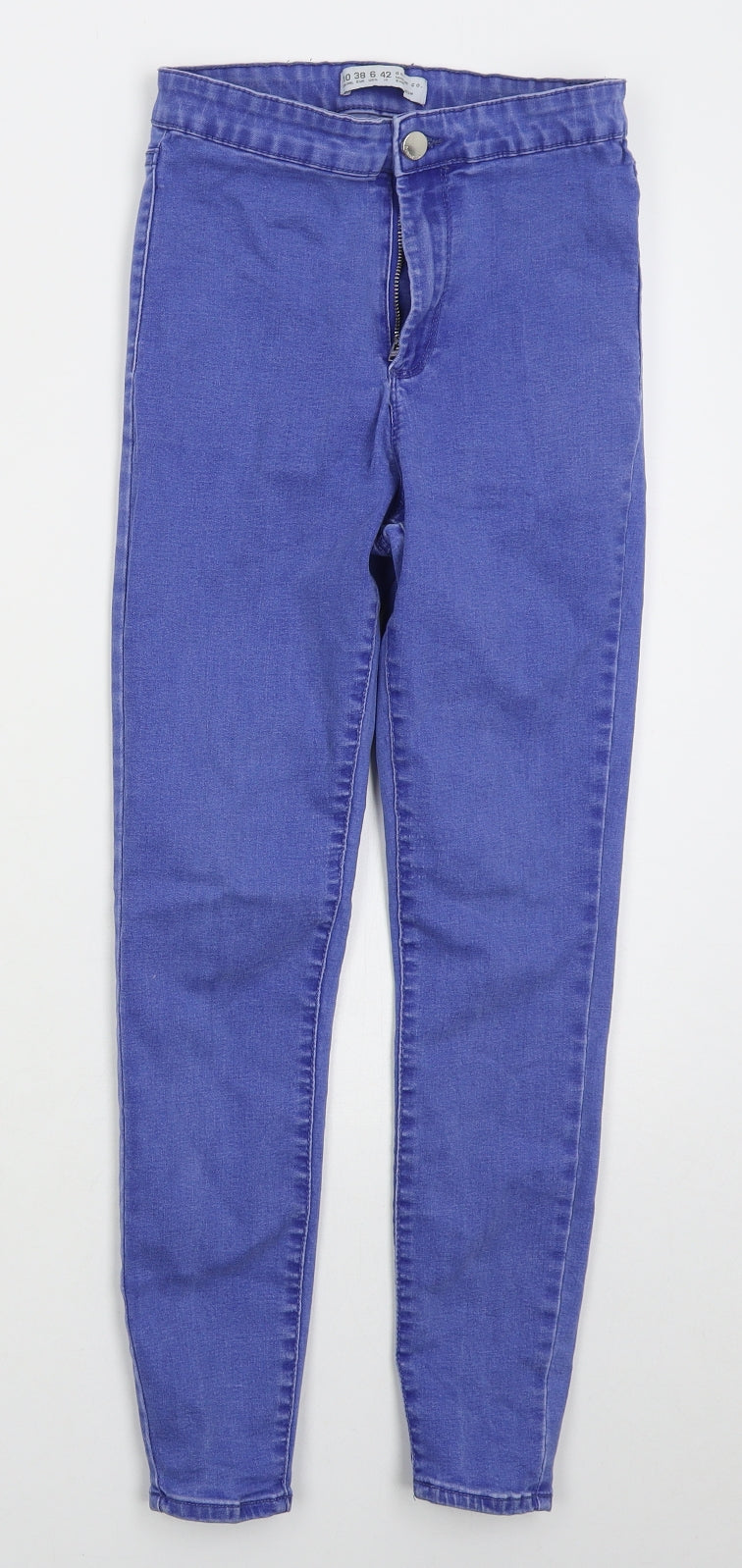 Denim Co Womens Blue  Cotton Skinny Jeans Size 10 L24 in Regular Button