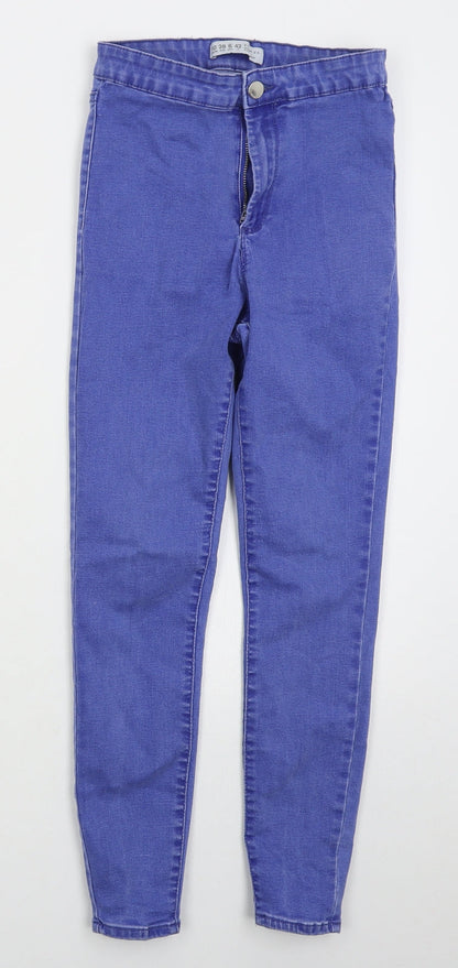 Denim Co Womens Blue  Cotton Skinny Jeans Size 10 L24 in Regular Button