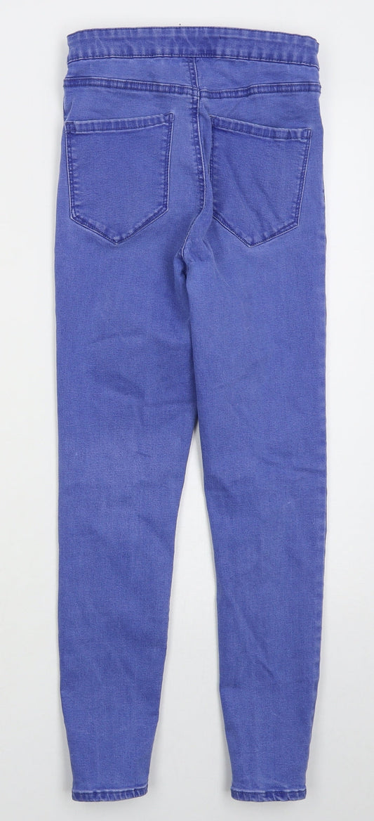 Denim Co Womens Blue  Cotton Skinny Jeans Size 10 L24 in Regular Button
