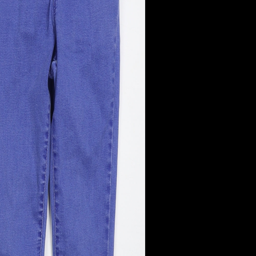 Denim Co Womens Blue  Cotton Skinny Jeans Size 10 L24 in Regular Button