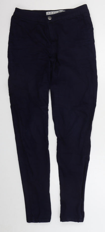 Denim Co Womens Blue  Cotton Skinny Jeans Size 10 L30 in Regular Button