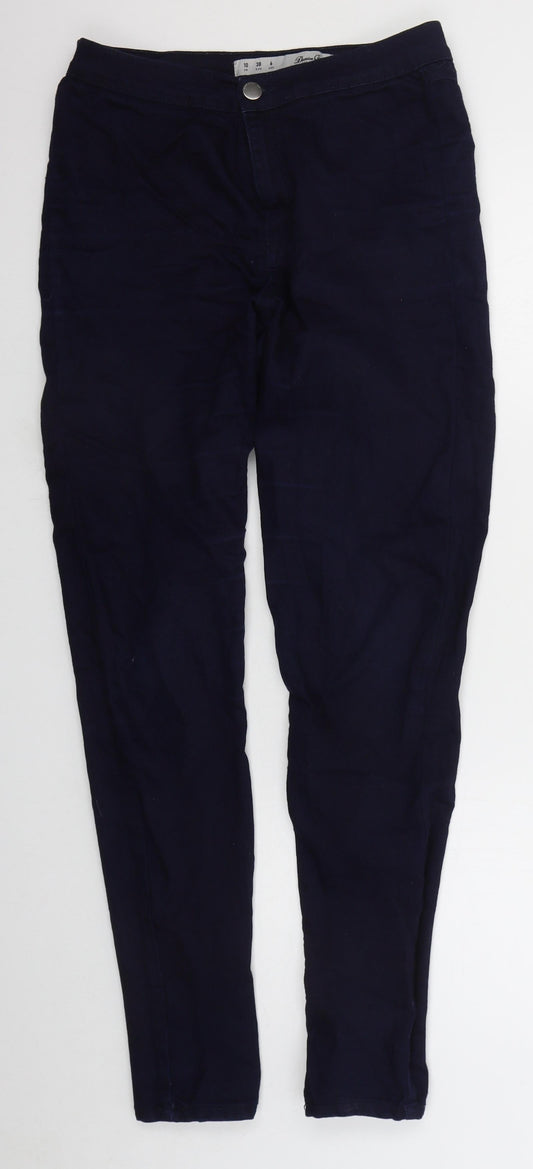 Denim Co Womens Blue  Cotton Skinny Jeans Size 10 L30 in Regular Button