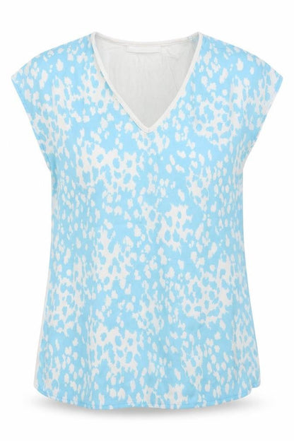 Womens UK Size XS Dunnes Blue Basic T-Shirt