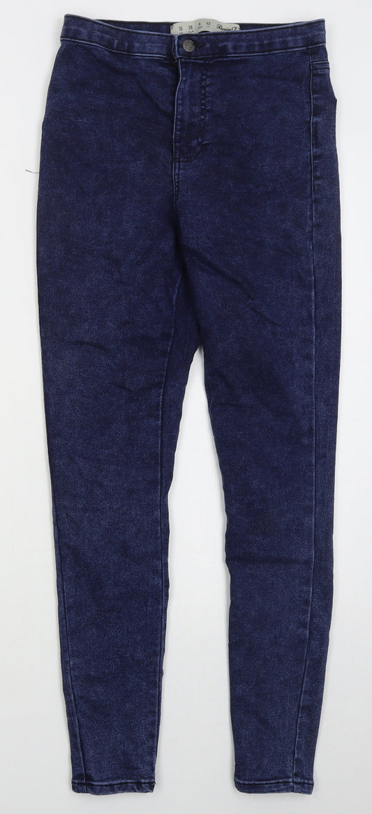 Denim Co Womens Blue  Cotton Skinny Jeans Size 10 L29 in Regular Button