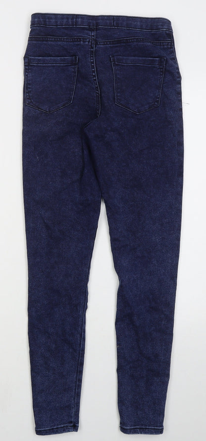 Denim Co Womens Blue  Cotton Skinny Jeans Size 10 L29 in Regular Button