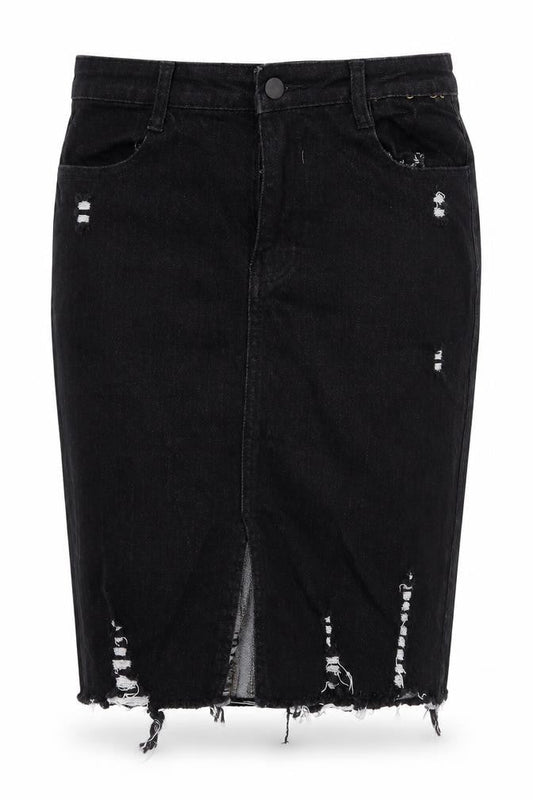 Womens UK Size 30 in Preworn Straight & Pencil Denim Skirt