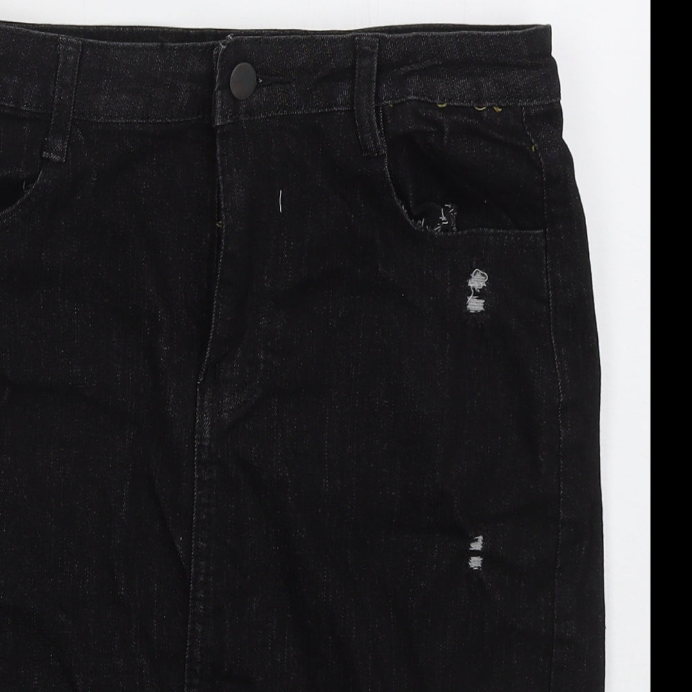 Womens UK Size 30 in Preworn Straight & Pencil Denim Skirt