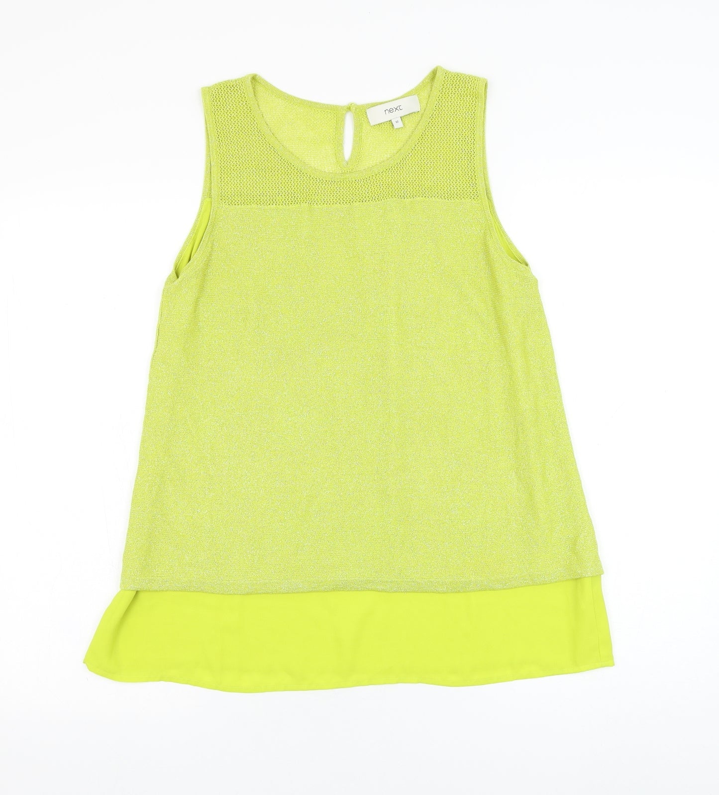 Womens UK Size 12 NEXT Green Basic Tank