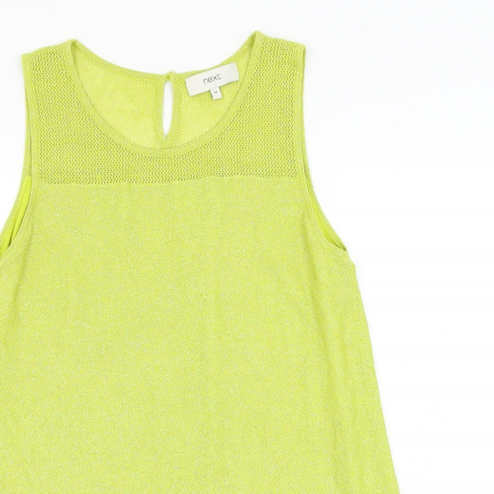 Womens UK Size 12 NEXT Green Basic Tank
