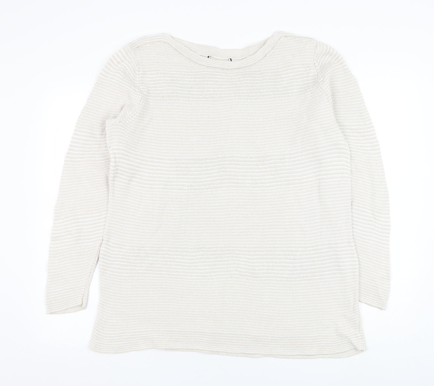 Womens UK Size M Preworn Beige Pullover Jumper