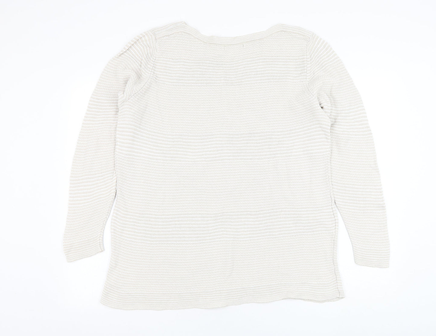 Womens UK Size M Preworn Beige Pullover Jumper