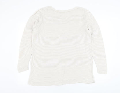 Womens UK Size M Preworn Beige Pullover Jumper