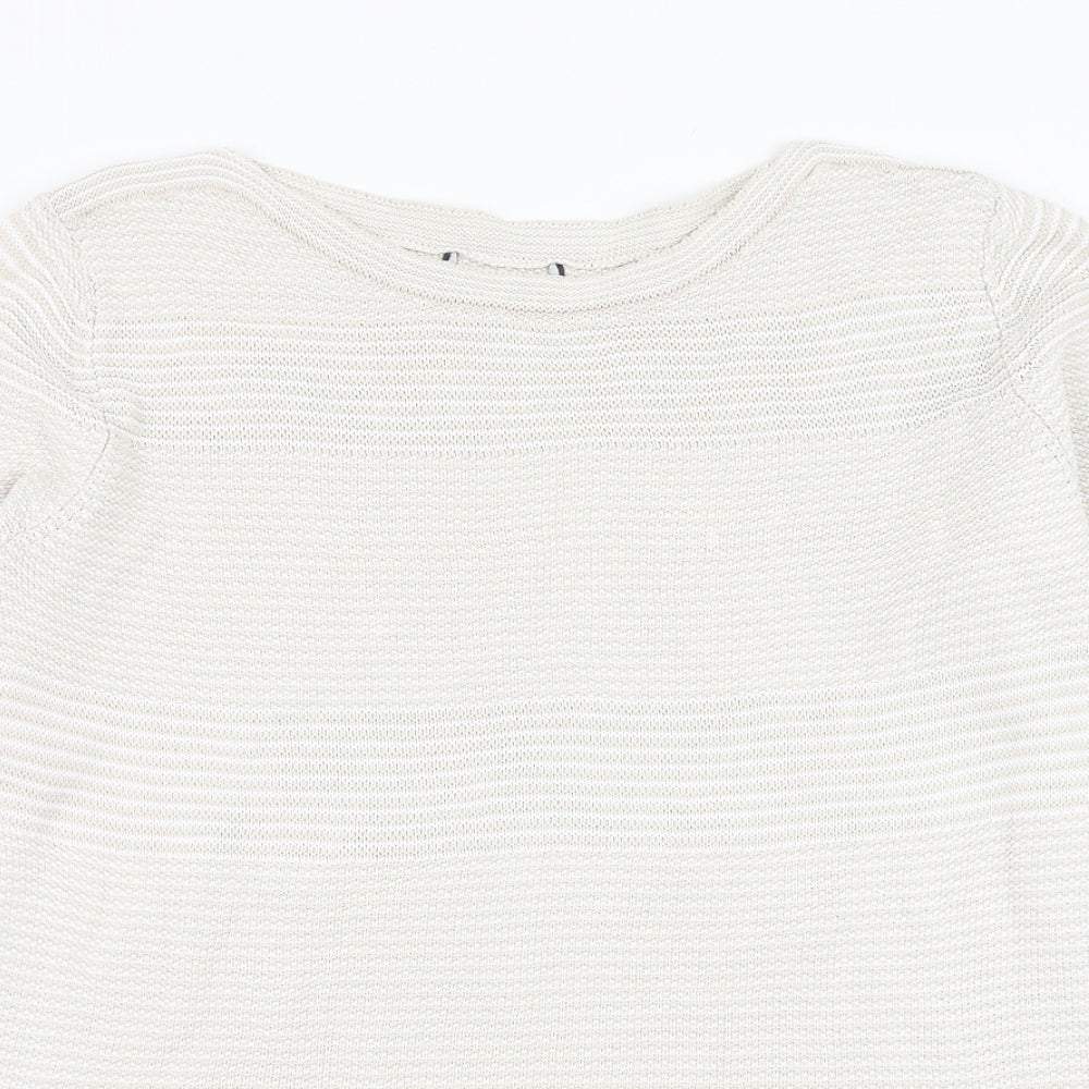 Womens UK Size M Preworn Beige Pullover Jumper