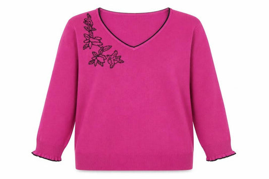 Womens UK Size L Ann Marie Purple Pullover Jumper