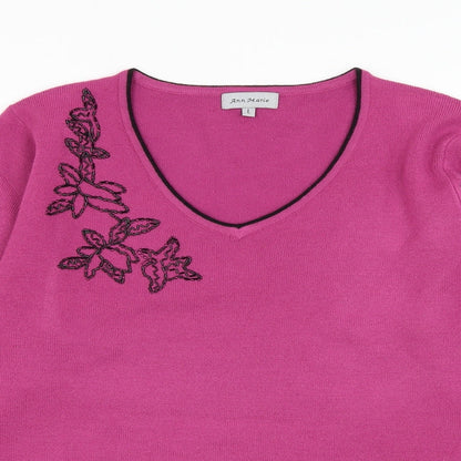 Womens UK Size L Ann Marie Purple Pullover Jumper