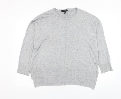 Atmosphere Womens Grey Round Neck  Viscose Pullover Jumper Size 16