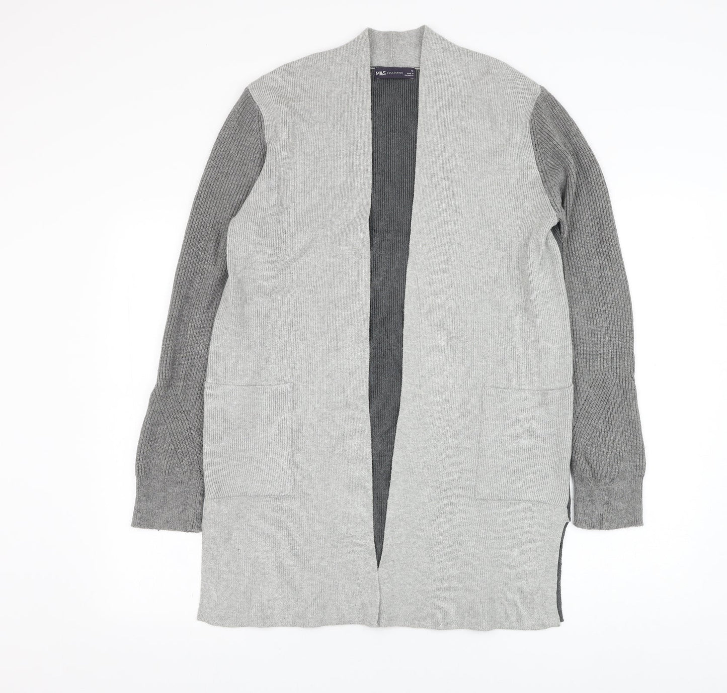 Womens UK Size 12 Marks and Spencer Grey Cardigan Jumper