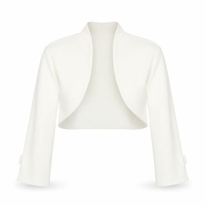 Grace Karin Womens White Round Neck  Polyester Cardigan Jumper Size S