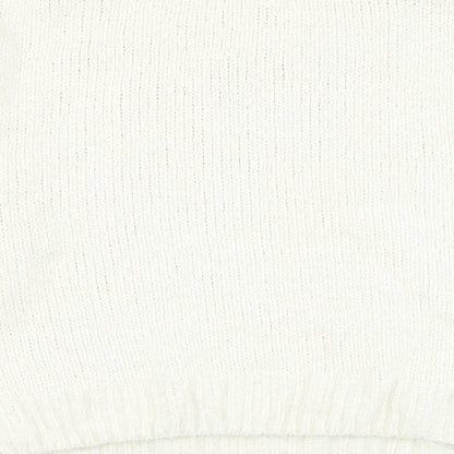 Primark Womens White Round Neck  Polyester Pullover Jumper Size 18