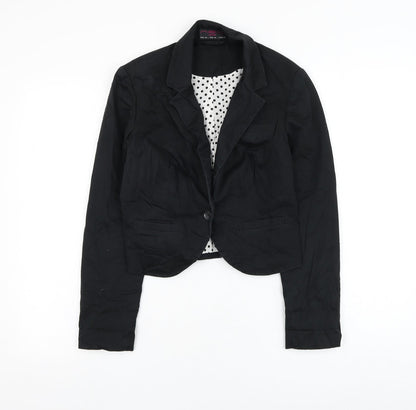New Look Womens Black   Jacket Blazer Size 12  Button