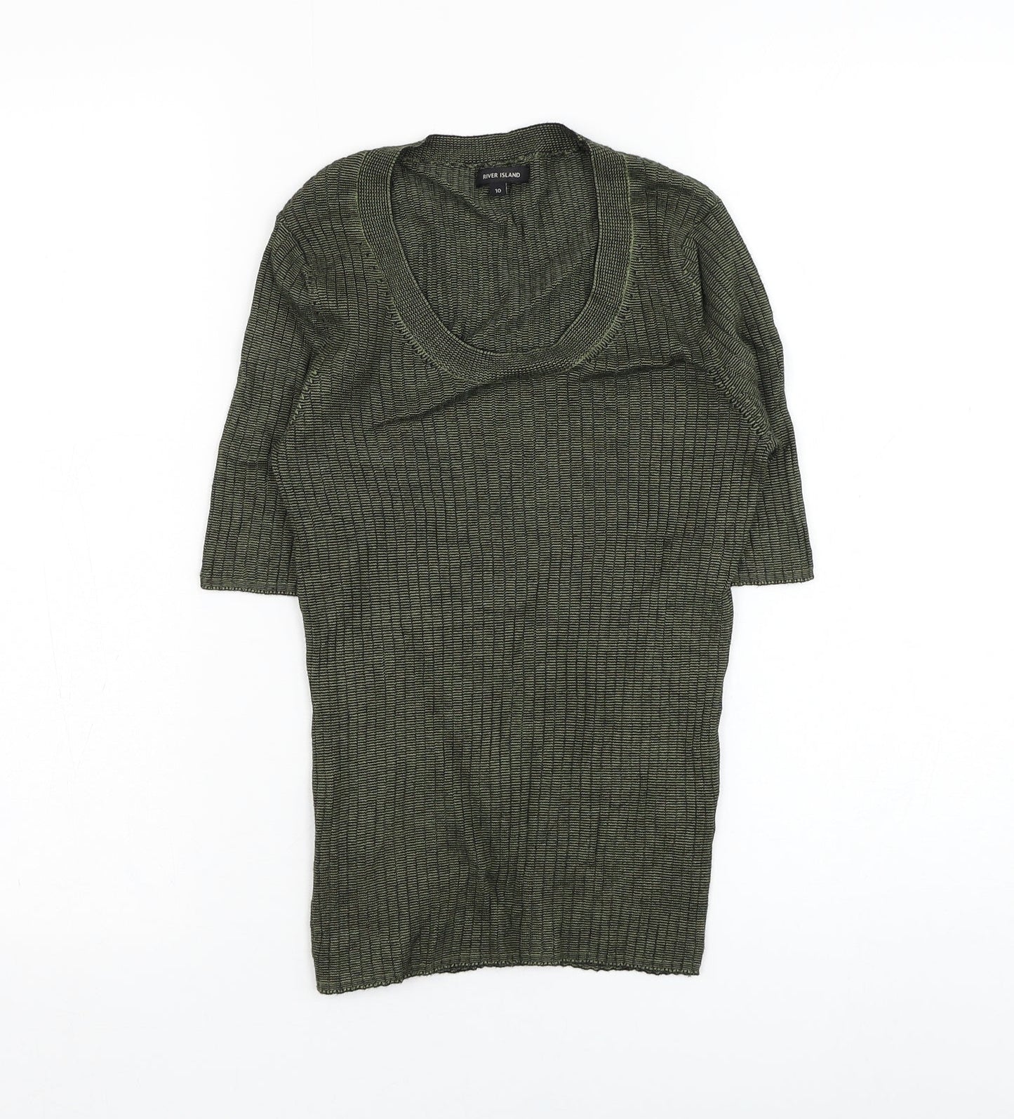 Womens UK Size 10 River Island Green Pullover Jumper