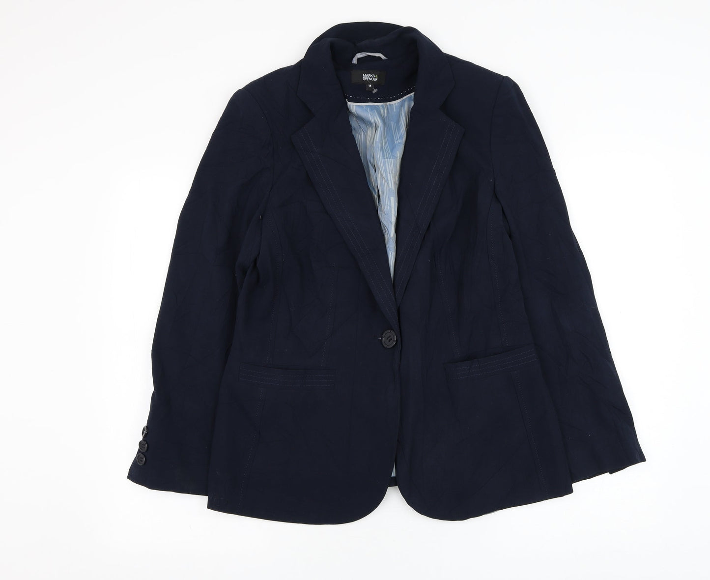 Womens UK Size 14 Marks and Spencer Blue Jacket