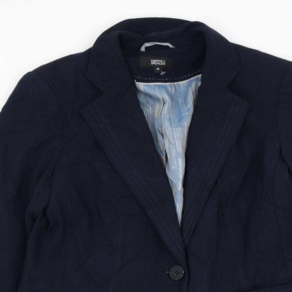 Womens UK Size 14 Marks and Spencer Blue Jacket