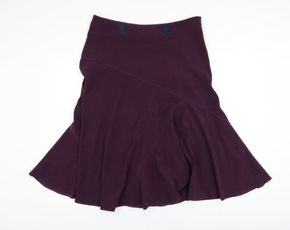 Berkertex Womens Purple  Polyester Skater Skirt Size 14   Zip
