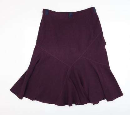 Berkertex Womens Purple  Polyester Skater Skirt Size 14   Zip