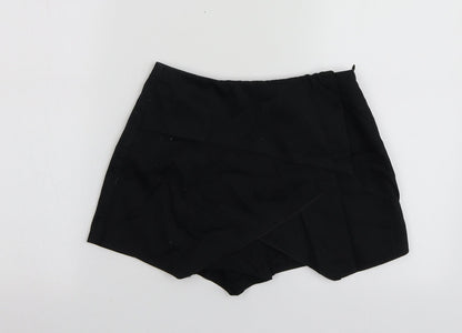 Suiteblanco Womens Black  Cotton Cut-Off Shorts Size 6  Regular