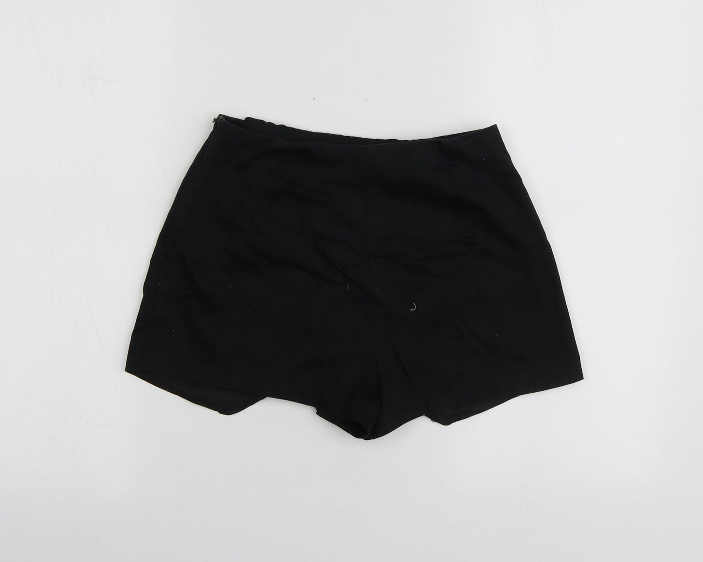 Suiteblanco Womens Black  Cotton Cut-Off Shorts Size 6  Regular
